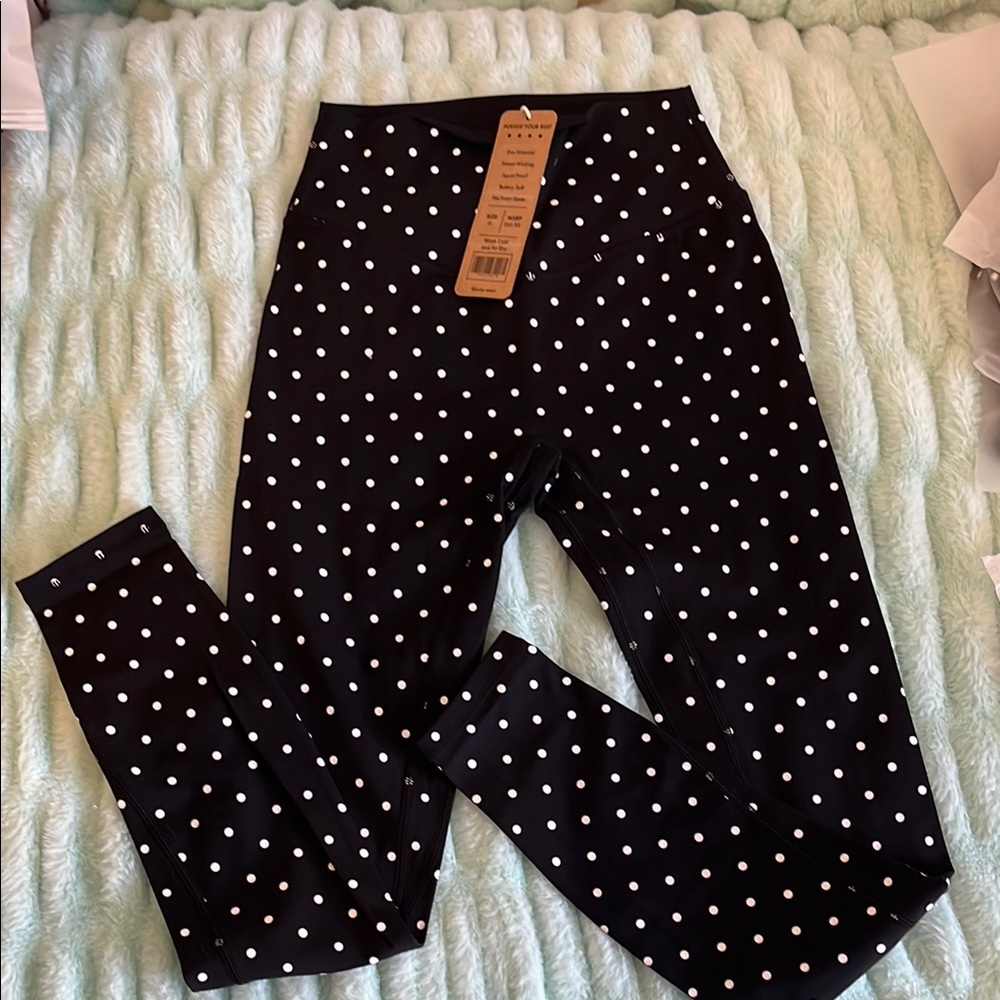 Acta Black Polka Dot Leggings